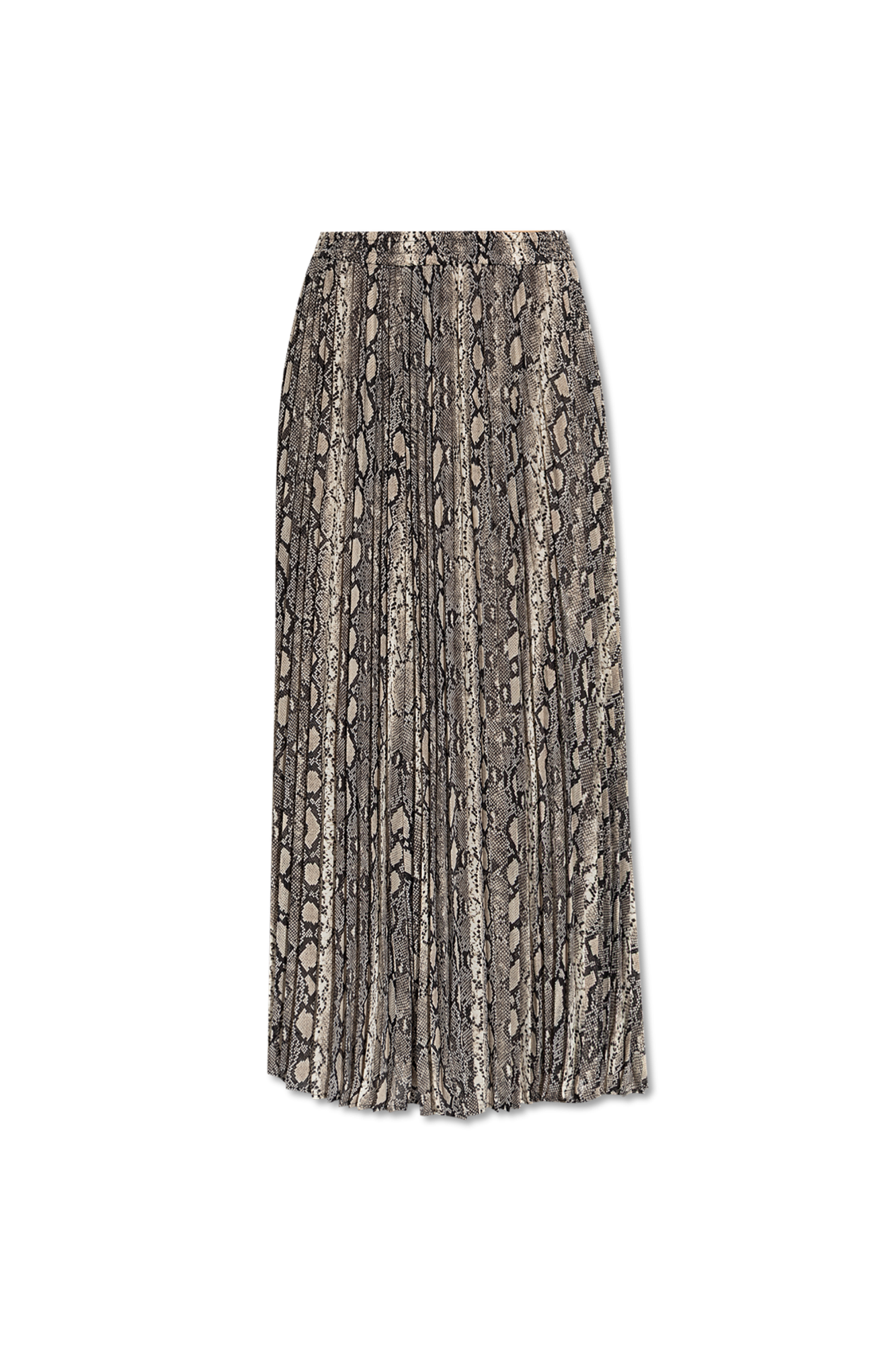 スカート Michael Kors SKIRT (MT570J5ABE SOFTECRU) Michael Michael Kors Pleated skirt with animal print
